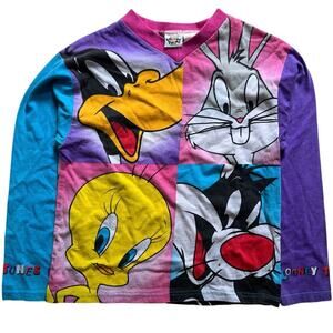 Vintage Looney Tunes AOP XS Tweety 90’s Sylvester T-shirt